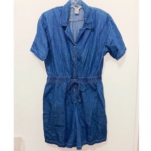 Northwest Blue Denim Shorts Romper